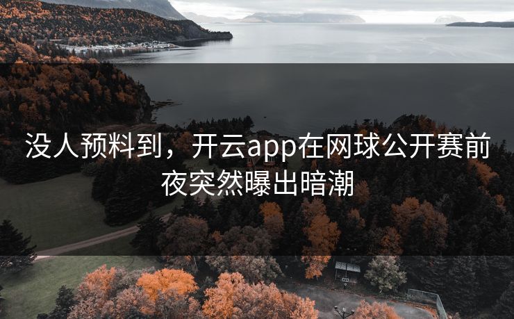 没人预料到，开云app在网球公开赛前夜突然曝出暗潮